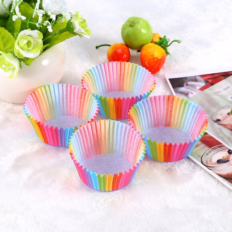 100 Piezas Capacillos para Cupcakes, Antiadherente Moldes de Papel para