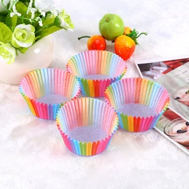 100 Piezas Capacillos para Cupcakes, Antiadherente Moldes de Papel para Hornear Cupcakes, Magdalenas, Brownies, Tartas, Pudding
