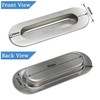 NGe Stainless Steel Oval Shape 120mm Recessed Sliding Door Flush