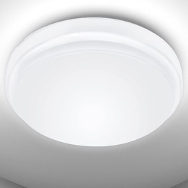 LE 24 W LED Bathroom Ceiling Light, 2200 lm, 6000 K, Diameter 26.5 cm, IP54 Waterproof Round Bathroom Lamp, 120° Beam Angle, Daylight White Lamps for Kitchen, Balcony, Bathroom, Living Room, Bedroom, Hallway