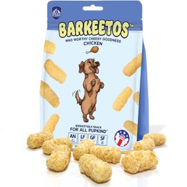 Barkeetos Chicken | Made with Real Himalayan Cheese and Chicken | Protein Rich - Lactose Free - Gluten Free - Grain Free | USA Made | for All Breeds | 3 oz of Droolicious, Crunchy Goodness