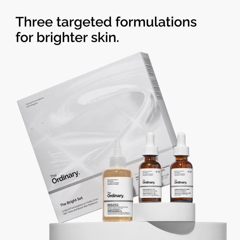 The Ordinary The Bright Set, 3-Step Regimen for Radiant, Even