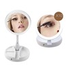 Foldable Makeup Mirror Round Vanity Mirror With LED Light 10X