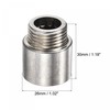 sourcing map Stainless Steel Extension Pipe Fitting 20mm G1/2 Female