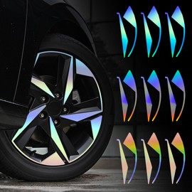 TOMALL Car Wheel Rim Vinyl Stickers Compatible with Hyundai 7th Gen Elantra 2020-2024 Delete Blackout Overlay Decals for Car Wheel Waterproof Modification Decoration Accessories (Gradient)