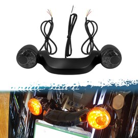 Bullet Rear Brake Light Bar with Turn Signals Smoke Lens LED Light Fit for Harley Electra Glide Road Glide Road King Street Glide 2010-2023 Matte Black