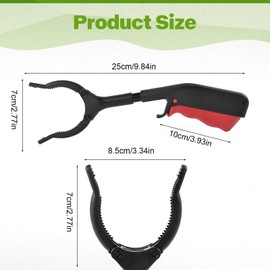 SABVITA Children's Grab Tongs, Pack of 4 Seniors Short Grab Grabber, 30 cm Portable Rubbish Collecting Tongs, Multifunctional Rubbish Tongs, Hygienic Waste Clips, Gripper Arm Garden Gripper for Waste