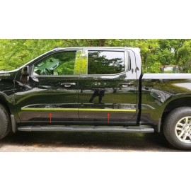 Best for Less Chrome Body Side Molding for 2019-2025 Silverado Sierra Crew Cab 1 1/4" Set 4