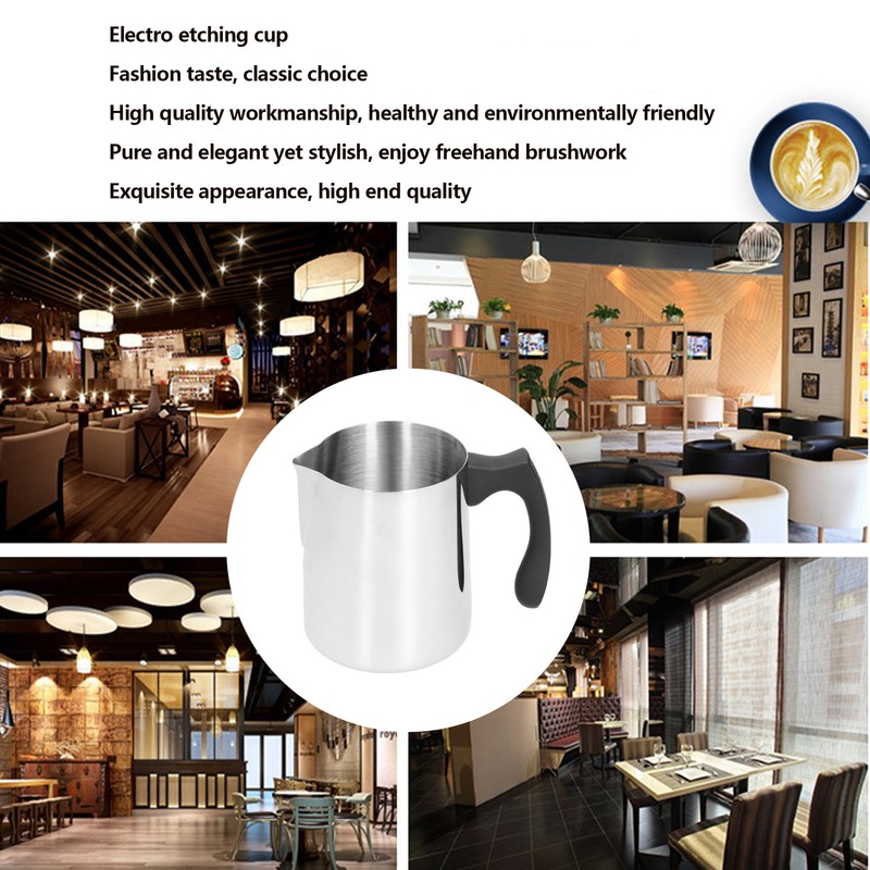 Milk Frothing Pitcher Stainless Steel Coffee Steaming Jug Latte Art