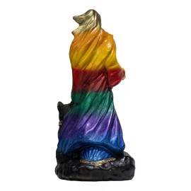 Imagen De Resina Santa Muerte Con Perro 7 Potencias