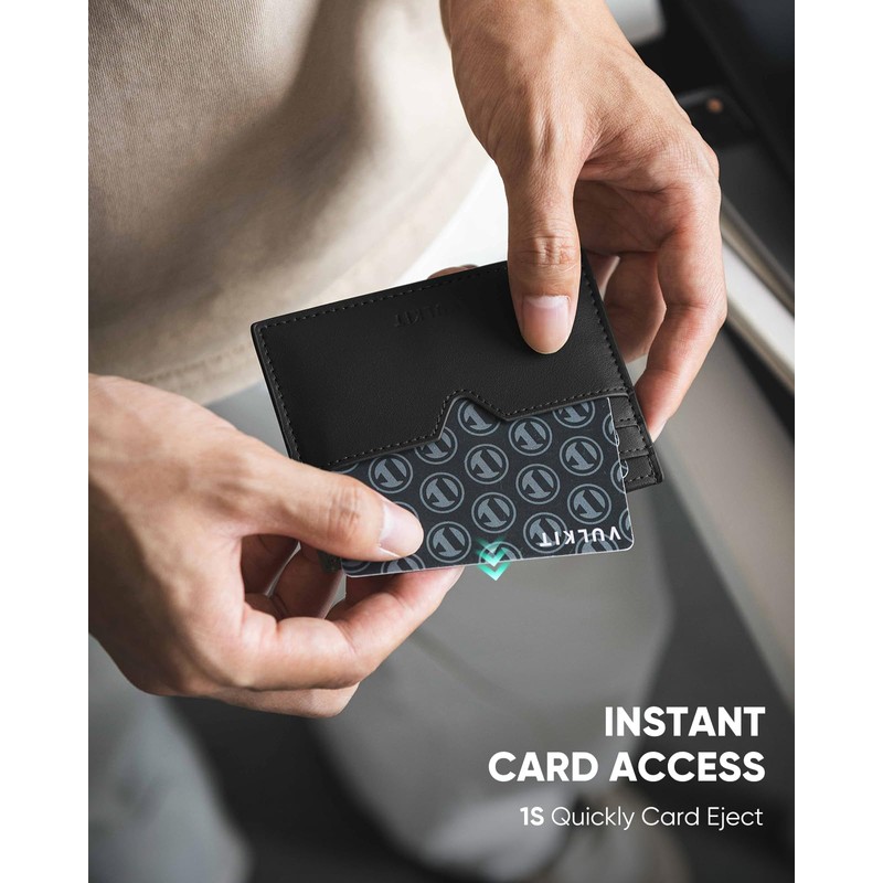 VULKIT Ultra Thin Wallet Credit Card Holder for Men &