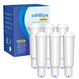 EVERSPRING Coffee Machines Water Filter Compatible with Krups F088 Pro Aqua,AEG,Bosch,Siemens,Nivona, 6Pieces(Caution: Not Suitable for Jura White)