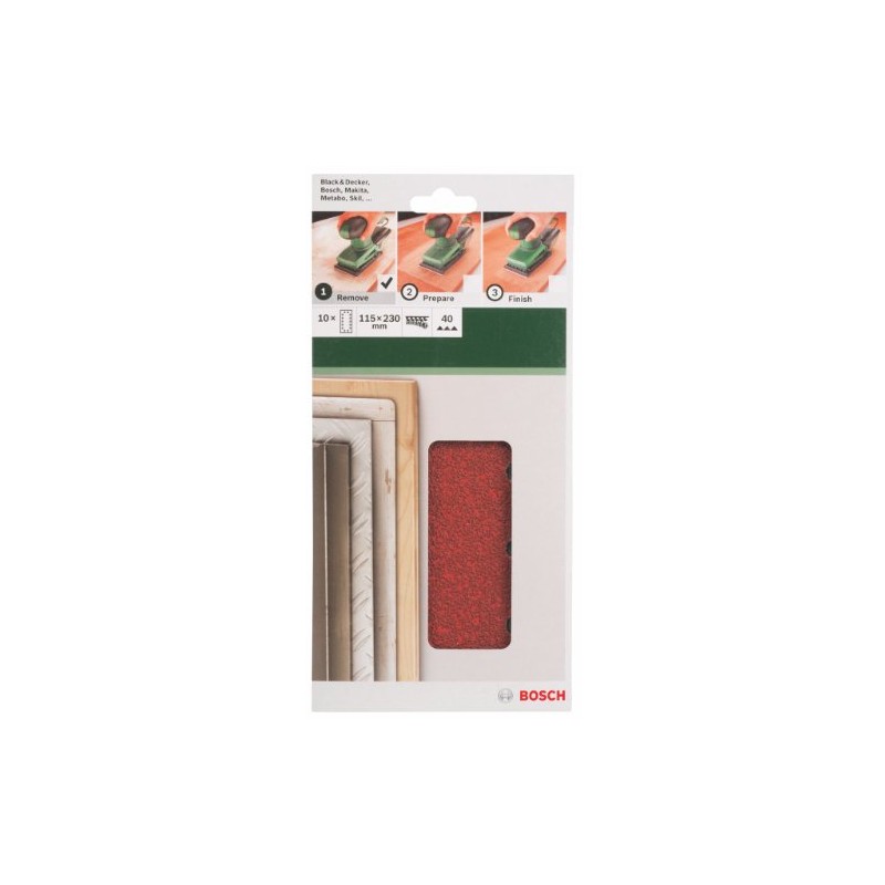 Bosch 2609256B19 Abrasive Sheets for Orbital Sanders 115 x 230