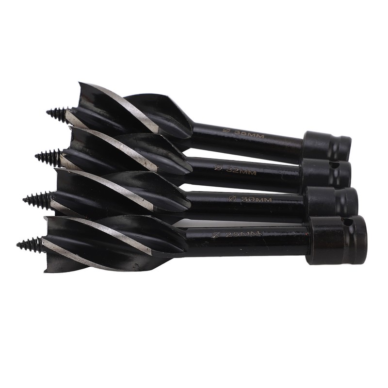 4 Pcs Wood Auger Bit 4 Flute Detachable Hex Shank