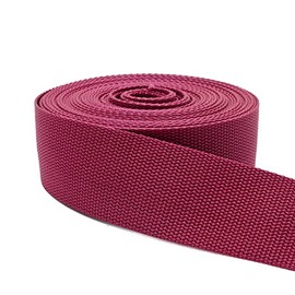 2 Inch Polypropylene Webbing: 5 Yards Heavy Weight 2" Strap - Webbing Plus (Burgundy)