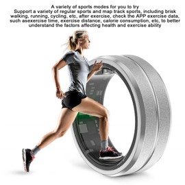 Health Tracker Ring, Connection Energy Saving Smart Health Ring IP68 Waterproof for Men (Inner Diameter 20.8mm)