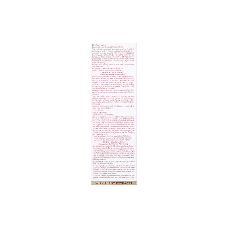 CLARINS - – Double Serum Complete Age Control Concentrate 50