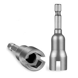 Power Wing Nut Driver Slot Wing Nuts Drill Bit Socket Wrench Tool 1/4" Hex Shank Drills Bits for Panel Nuts Screws Hook Bolt（Pack of 2）