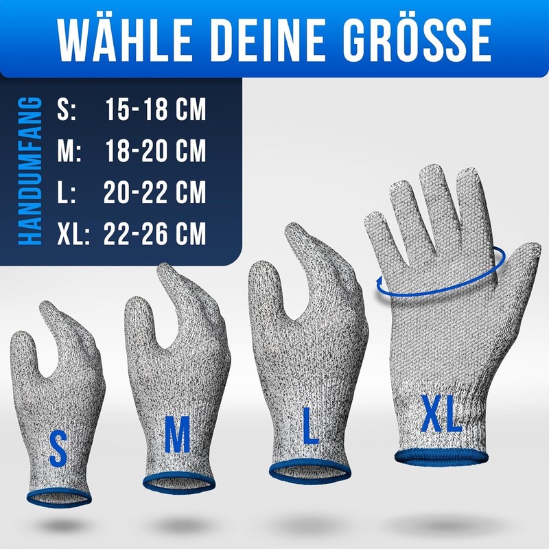 LauterSchutz® Premium Cut Protection Gloves with Nubs – Children and