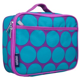 Wildkin Kids Insulated Lunch Box Bag for Boys and Girls, Perfect Size for Packing Hot or Cold Snacks for School & Travel, Measures 9.75 x 7.5 x 3.25 Inches, Mom's Choice Award Winner (Big Dot Aqua)