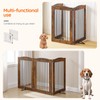 HOOBRO Indoor Dog Gate with Support Feet, Freestanding Pet Gate