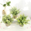 3pcs Potted Artificial Plant Fake Green Grass Leaves Artificial Simulation