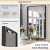 Keonjinn Black Bathroom Mirror 22 x 30 Inch, Brushed Black