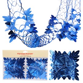 Christmas Concepts® Pack Of 2 9ft Garland Festive Hanging Decorations - Christmas Decorations (ROYAL BLUE)