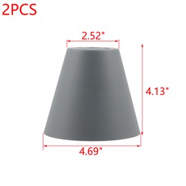 MY MIRONEY 2PCS Grey Barrel Metal Lampshade Hardware E27 Industrial Pendant Light Shade Vintage Chandelier Lamp Shades Cone Bulb Guard Table Desk Lamp Cover, 4.13" Height