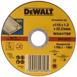Dewalt DT42240 SS/Inox Cutting, T1 (S), 115 mm x 1 mm x 22.2 mm