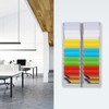 SHINEOFI 28-Slot Attendance Card Holder Rack Wall Mounted Storage for