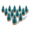 Pack of 12 Mini Christmas Tree, Artificial Bottle Brush, Christmas