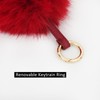 S.ROMZA Pom Pom Keychain Artificial Faux Fur Ball Keychains Fluffy