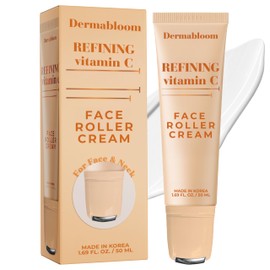 Dermabloom Vitamin C Face Roller Cream – Brightens, Firms, Hydrates For Puffy Skin & Uneven Skin Tone – Dermatologist Tested, Anti-Aging, Korean Skin Care – Vegan, Clean Beauty, Non-GMO – 1.69 Fl Oz
