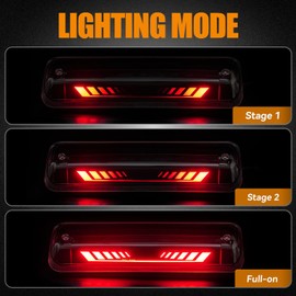 Cxdar Third 3rd Brake Light LED for 2004-2008 Ford F150, High Mount Rear Brake Lights Assembly for 04-08 F-150, Waterproof Center Cab Cargo Lamp Stop Light