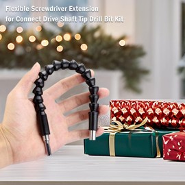 Rongon Flexible Drill Bit Extension Rod - Drill Extension Adapter Extender Super Bit, Screw Drill Bits Holder Adapter, Quick-Connect Design for Tight Spaces & Hard-to-Reach Areas