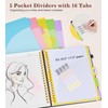 Hardcover Large Spiral Notebook 8.5" x 11" with Removable Dividers
