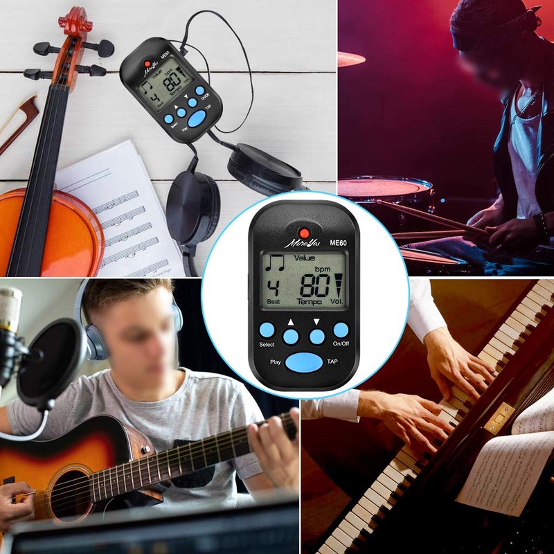 MOREYES Mini Digital Metronome with Speaker Multifunctional for Saxophone Piano
