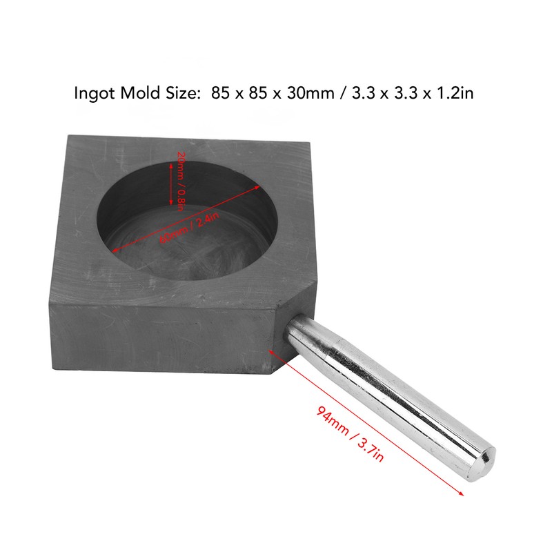 Graphite Casting Mold Heat Resistant High Purity 2.4in Diameter 0.8in