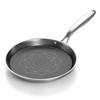 9.5" Crepe Pan Nonstick, 3-Ply Stainless Steel Omelet Skillet