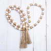 Becho 1 pc 57 Inches Wood Bead Garland with Tassels