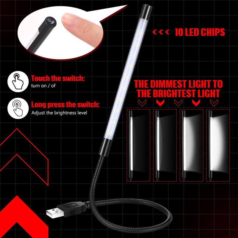 Mudder Portable USB Light Laptop Light for Keyboard Flexible Stick