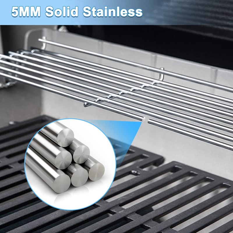 Adviace 65054 Grill Warming Rack for Weber Genesis 300 Series,