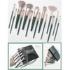 Makeup Brushes Premium Synthetic Foundation Powder Concealers Eye Shadows Green