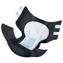 NorthShore MegaMax Adult Overnight Diapers, 12-Hour Tab-Style, Large, 40 Count Case, Black, 42-54 inches, Unisex Incontinence Underwear