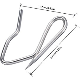 LKERLAN Heavy-Duty Offset Pin-On Drapery Hooks, 28 Hooks per Pack (28)