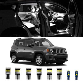 AWALITED 10pcs Interior LED Lights Kit Super Bright LED Map Dome Light Bulbs for 2015 2016 2017 2018 2019 2020 2021 Jeep Renegade all models