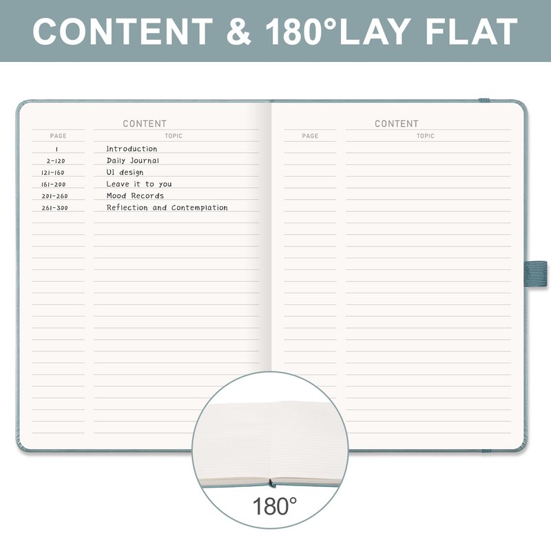 EMSHOI B5 Notebook Lined - 100gsm Hardcover Leather Journal with