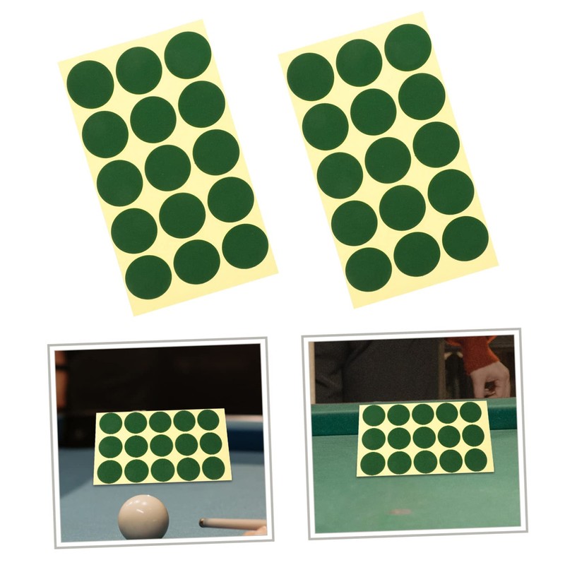 SUPVOX Pool 2 Sheets Billiard Table Cover Patch Green Dots