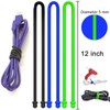 6Pcs 12-Inch Original Silicone Cable Tie, Steel-Core Silicone Twist Ties,